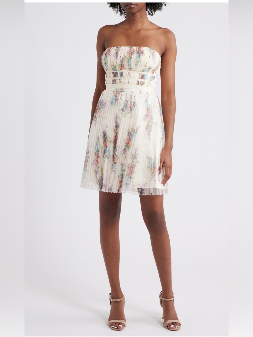 NWT Lulus Calais Pleated Strapless Cocktail Minidress Sz XL